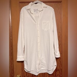 Frank & Eileen White Button Down Shirt Dress